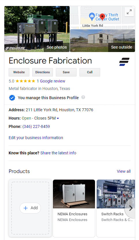 google my business profile