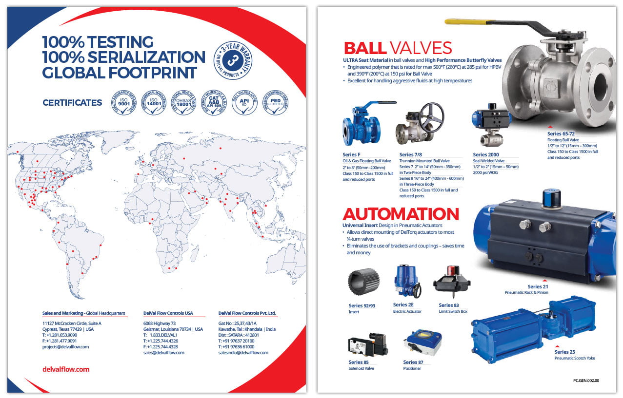 Delval Flow Controls Brochure Design Delval Flow Controls Brochure Design