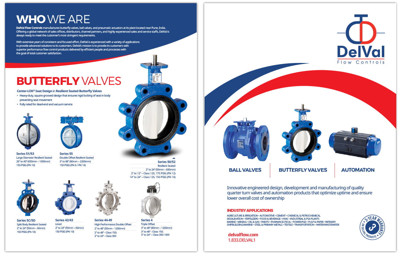 Delval Flow Controls Brochure Design Delval Flow Controls Brochure Design