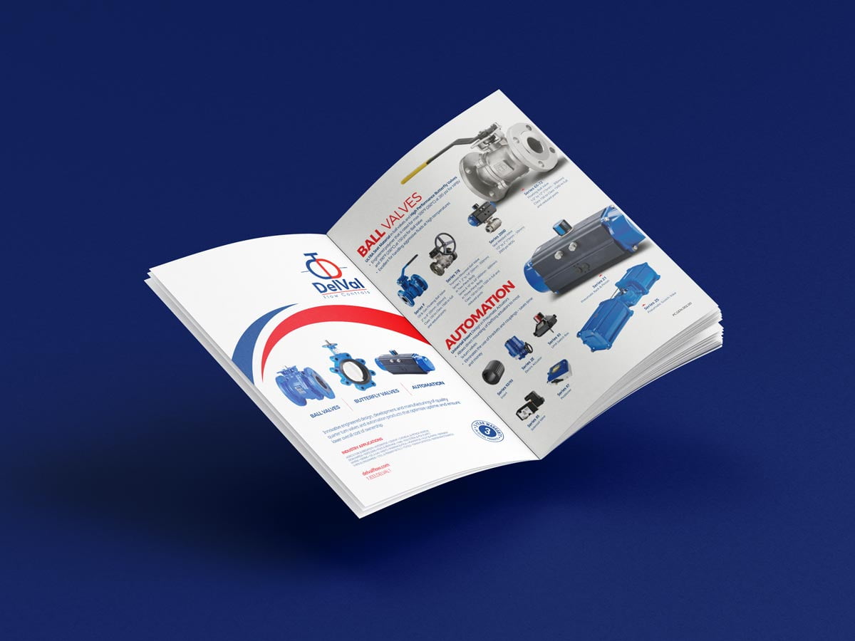 Delval Flow Controls Brochure Mockup 2