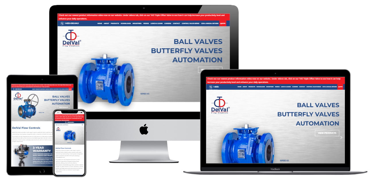 delval-flow-controls-website Website Design